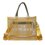 Ava | Neon Orange Mesh Tote Bag – Bold & Trendy