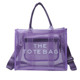 Ava | Neon Orange Mesh Tote Bag – Bold & Trendy