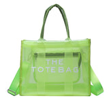 Ava | Neon Orange Mesh Tote Bag – Bold & Trendy