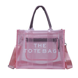 Ava | Neon Orange Mesh Tote Bag – Bold & Trendy