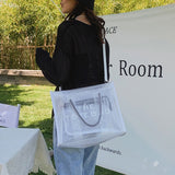 Ava | Neon Orange Mesh Tote Bag – Bold & Trendy
