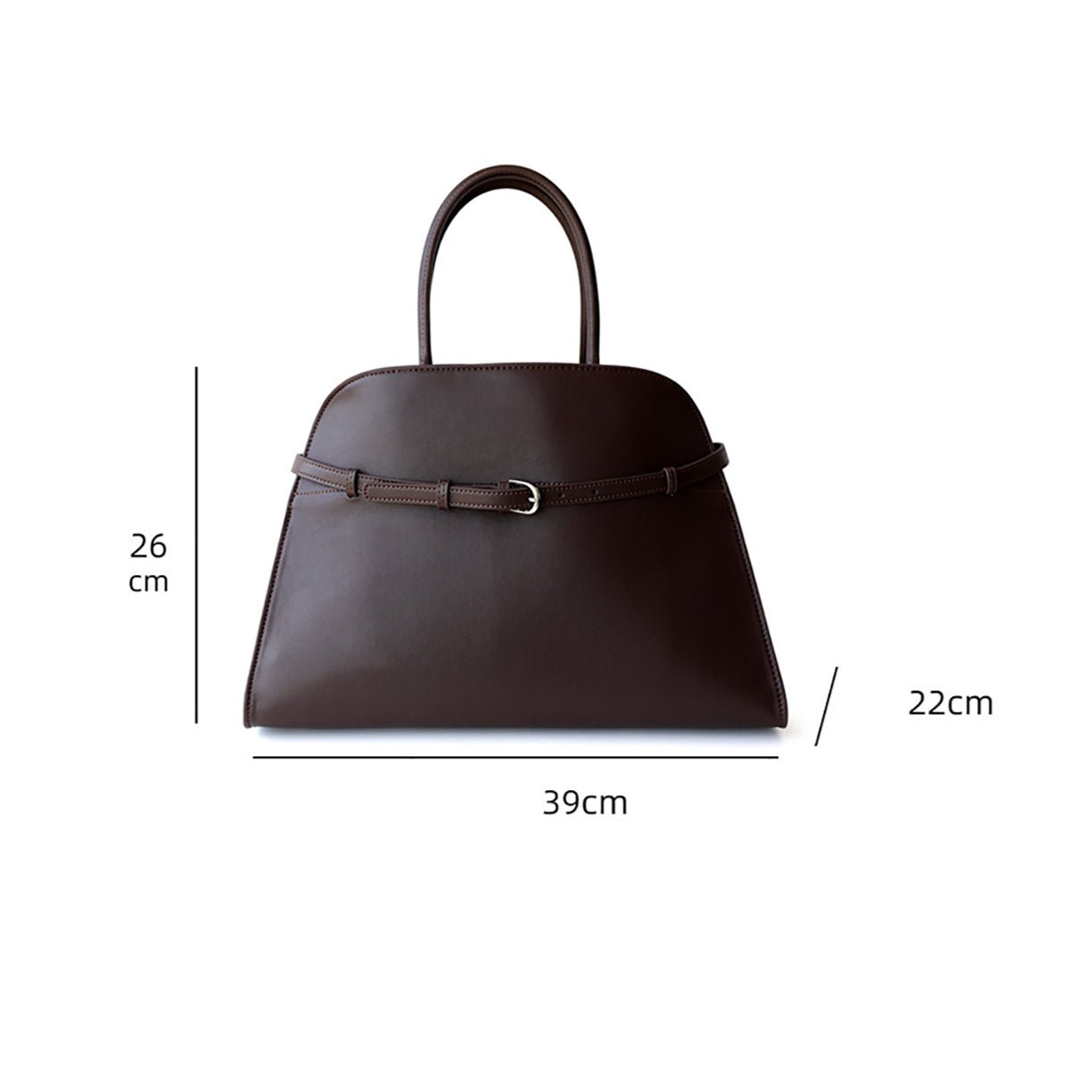 Corine | Classic Buckle Handbag – Sophisticated Simplicity in Black - from Aurora-Bags for sale at Aurora-Bags