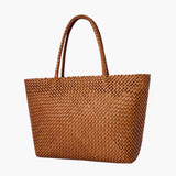 Gabriella | Brown Woven Leather Tote Bag – Timeless & Artisanal