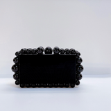 Luxury Pearl Acrylic Clutch – Elegant Evening Bag with Gold Chain