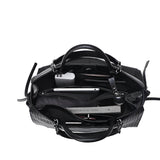 Euphemia Elegant Black Croc-Effect Leather Tote Bag for Women | Luxury Handbag UK