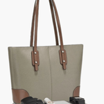 Elena | Classic Two-Tone Tote Bag for Everyday Elegance Aurora-Bags