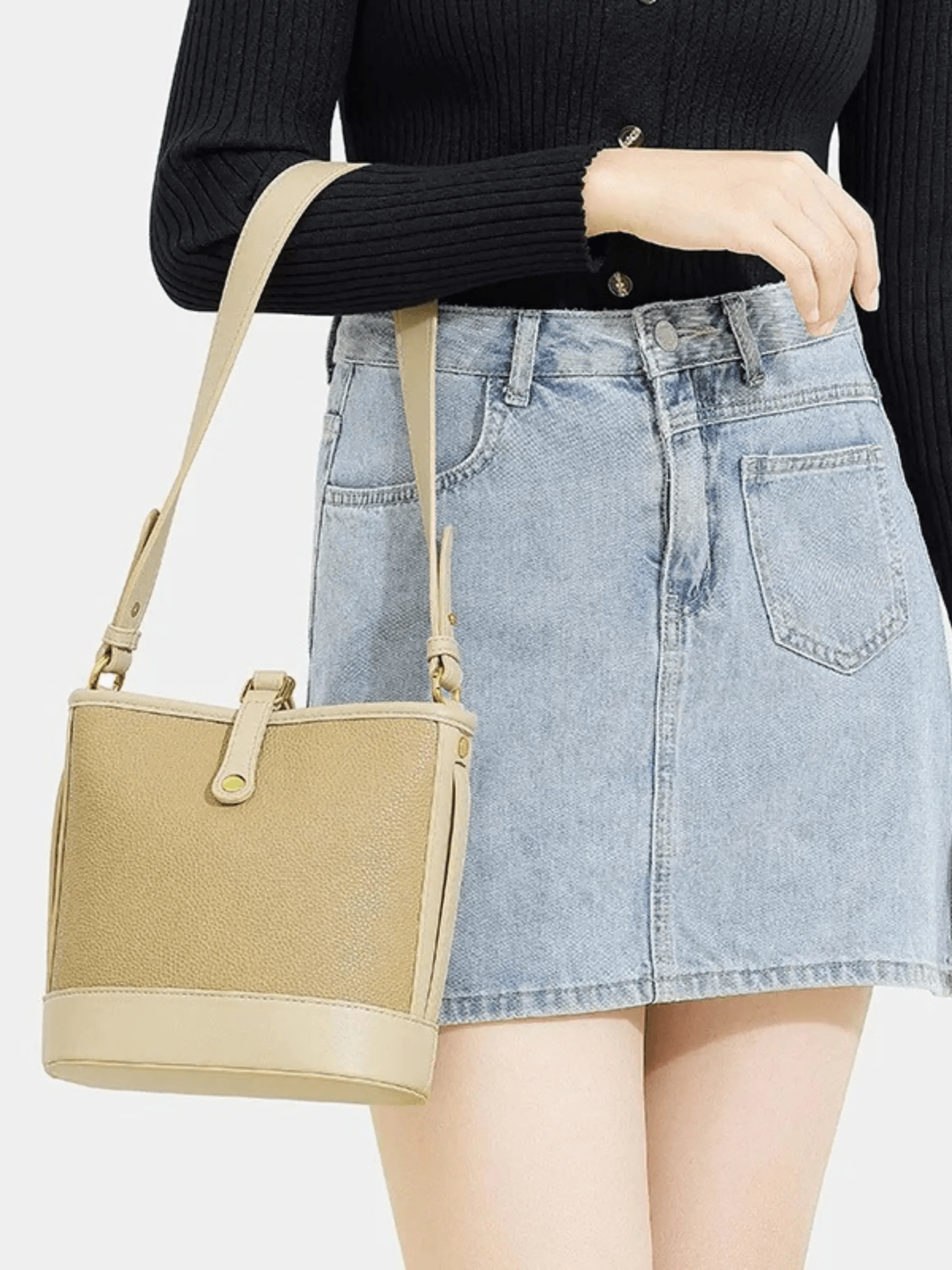 Emilia | Two-Tone Bucket Bag Aurora-Bags