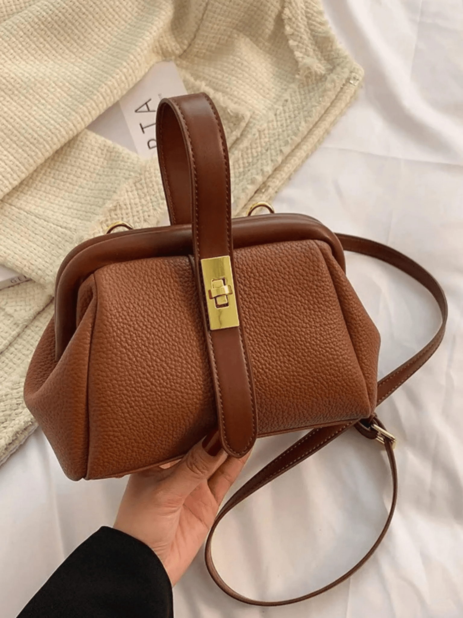 Abigail | Casual Handtas van Echt Leer met Schouderriem Aurora-Bags