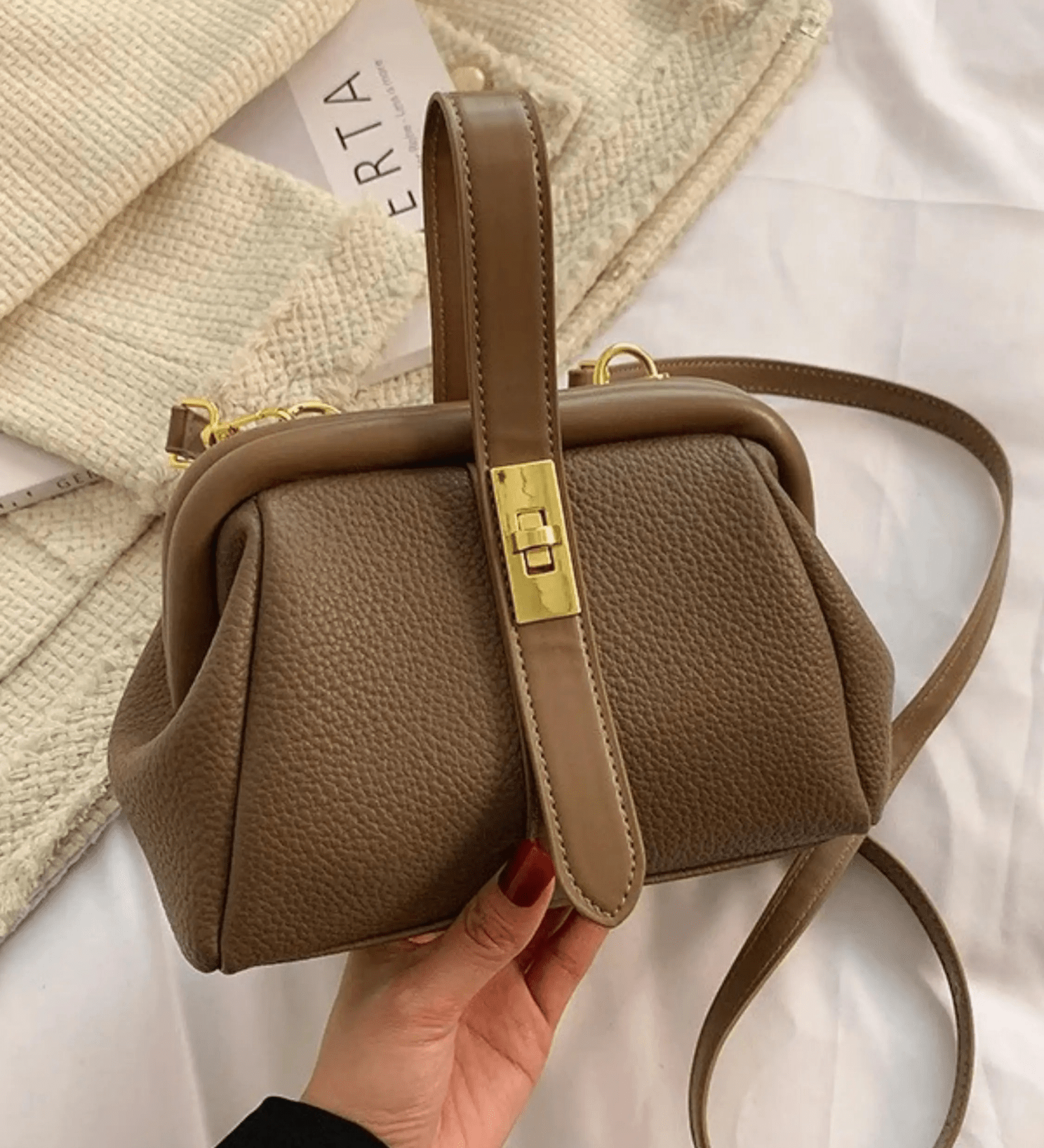 Abigail | Casual Handtas van Echt Leer met Schouderriem Aurora-Bags