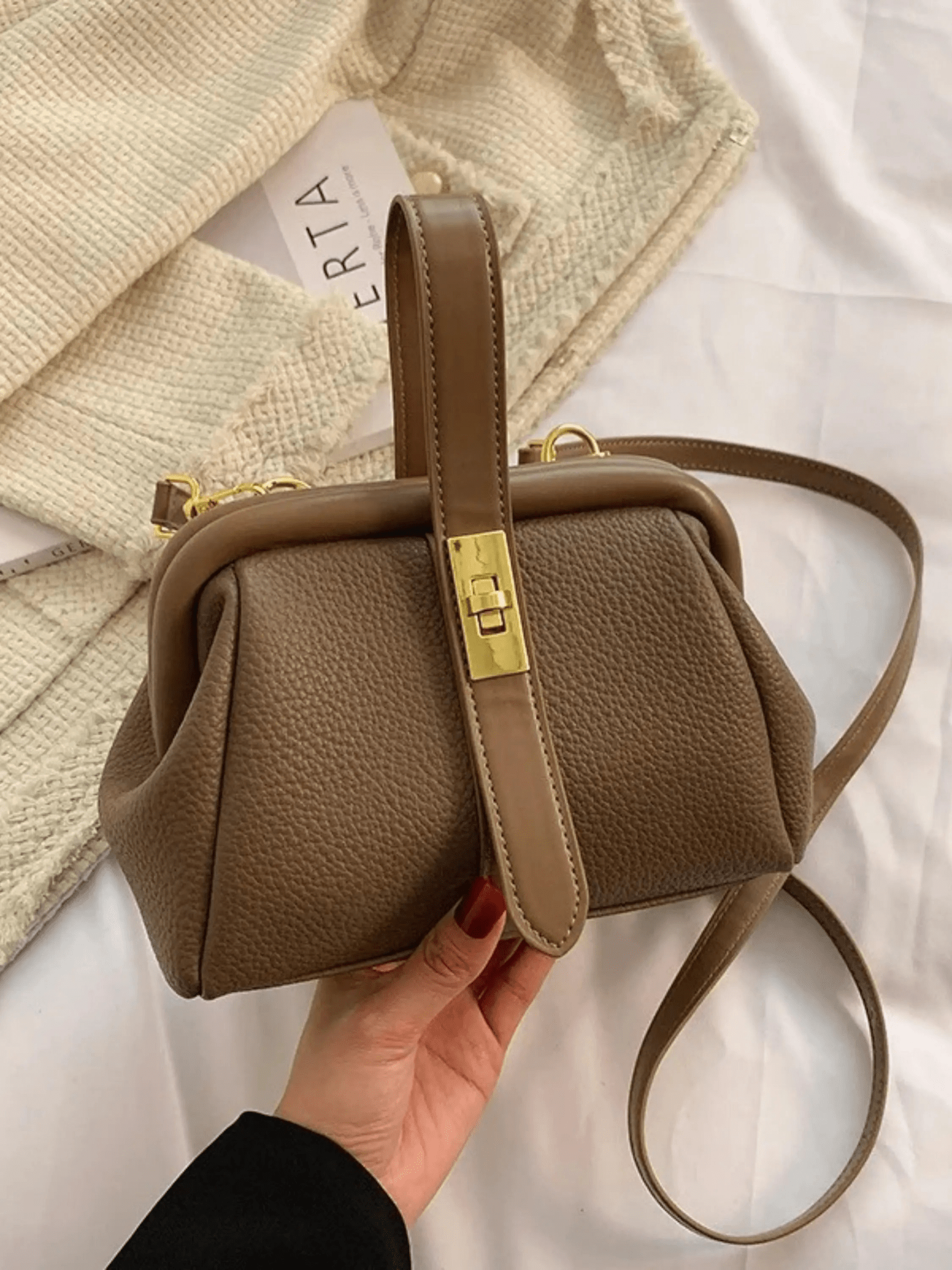 Abigail | Casual Handtas van Echt Leer met Schouderriem Aurora-Bags