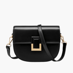 Emma | Sleek Leather Shoulder Bag with Geometric Lock Aurora-Bags