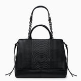 Euphemia Elegant Black Croc-Effect Leather Tote Bag for Women | Luxury Handbag UK