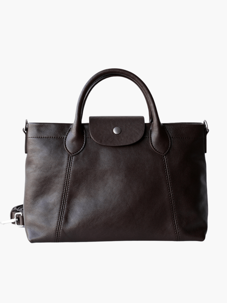 Evelyn | Classic Leather Tote – Effortless Style in Rich Brown - from Aurora-Bags for sale at Aurora-Bags