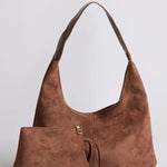 Suede Daily Leather Tote Aurora-Bags