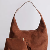 Suede Daily Leather Tote Aurora-Bags