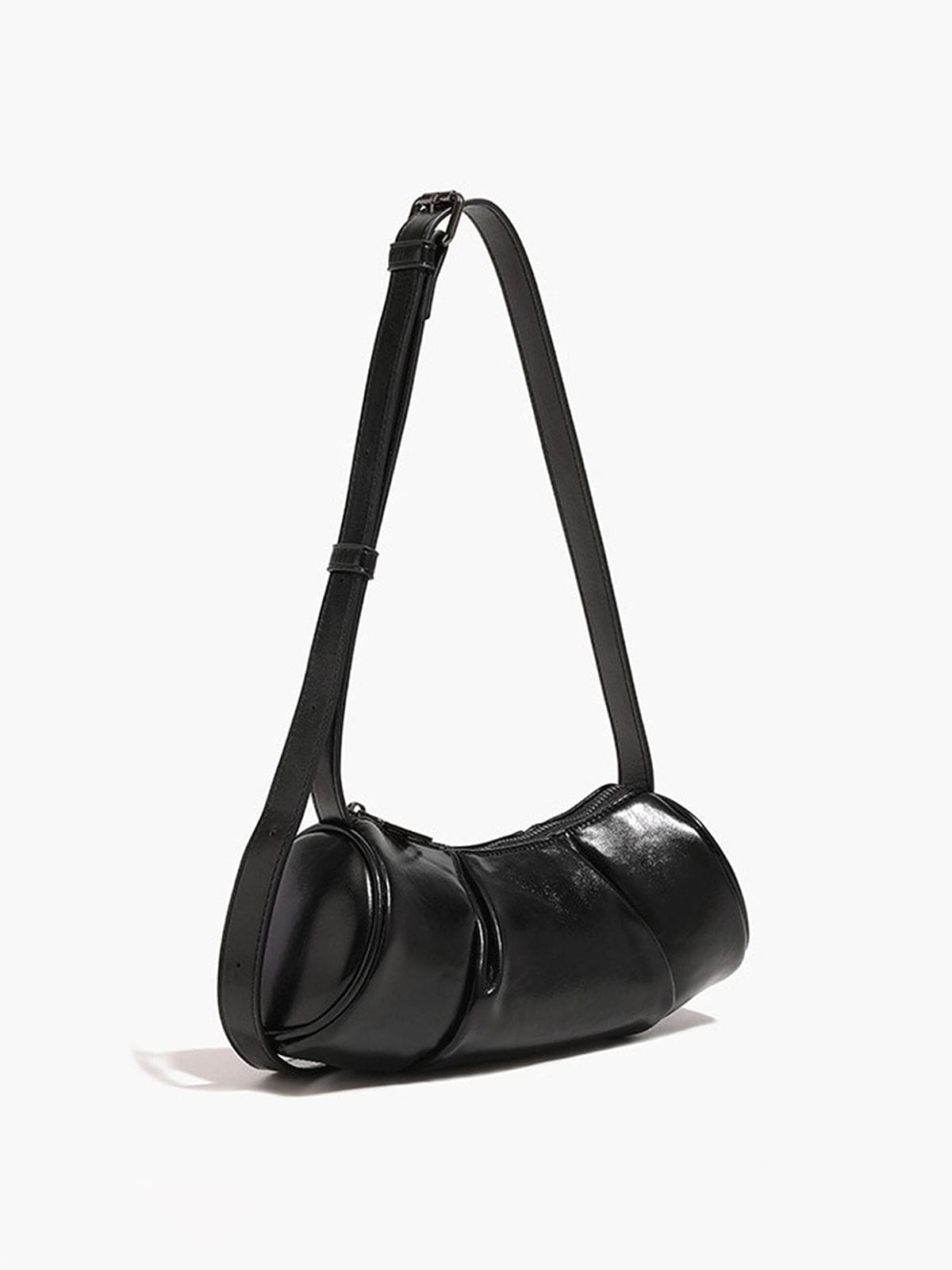 Evie | Pleated Leather Shoulder Bag - Aurora-Bags