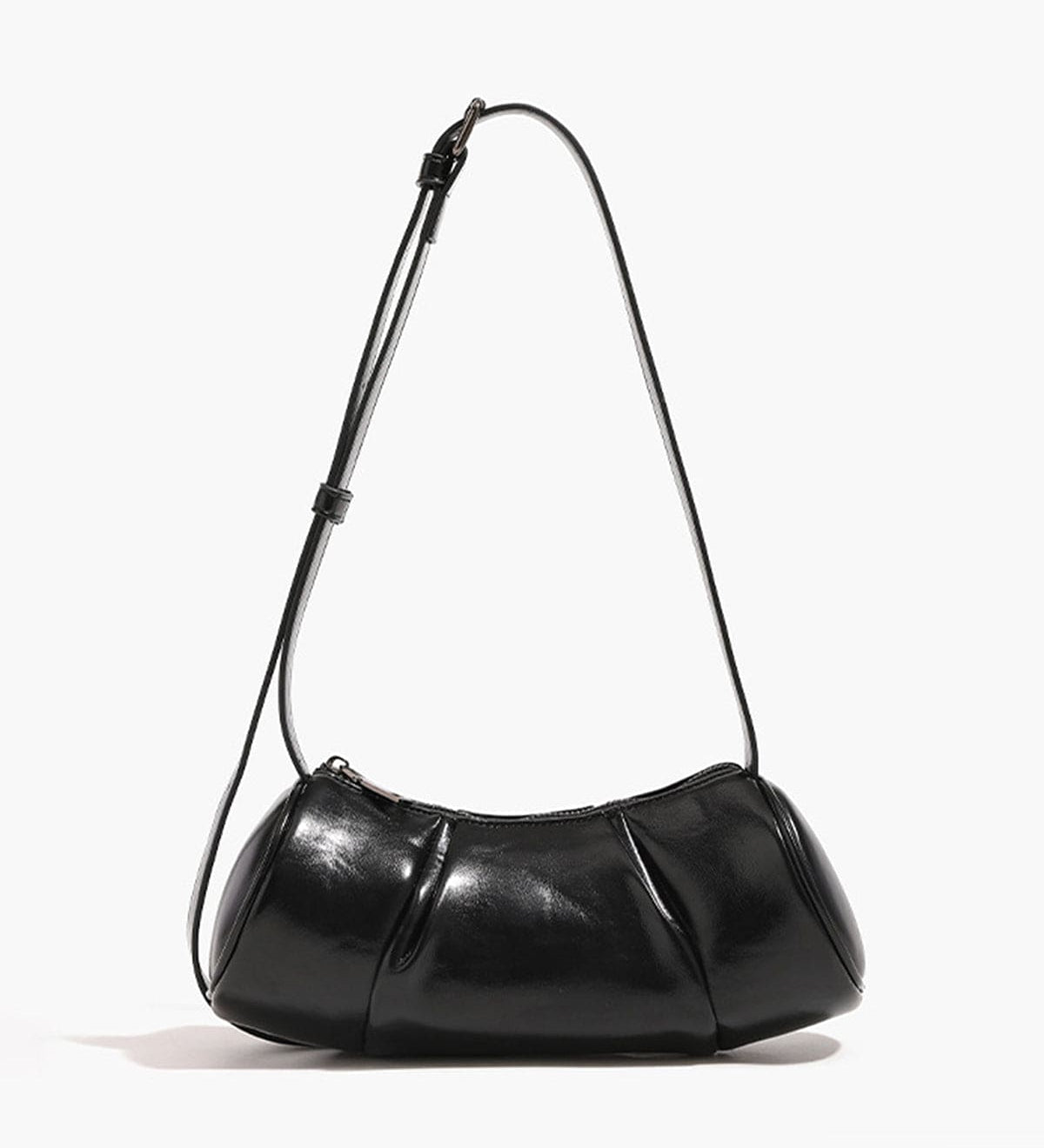 Evie | Pleated Leather Shoulder Bag - Aurora-Bags