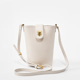 Ione | Elegant Ivory Leather Crossbody Bag – Minimalist Chic & Everyday Sophistication