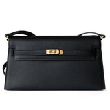 Valencia Elegant Black Leather Shoulder Bag – Timeless Sophistication & Versatility