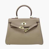 The Abby | Luxury Taupe Leather Handbag – Elegant & Timeless