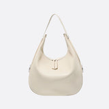Black Leather Crescent Shoulder Bag – Minimalist Luxury Handbag