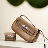 Sienna | Elegant Soft Leather Shoulder Bag with Mini Pouch – Chic & Functional