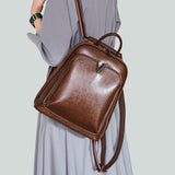 Illyria | Sleek Black Leather Backpack – Modern, Stylish & Functional