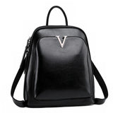 Illyria | Sleek Black Leather Backpack – Modern, Stylish & Functional