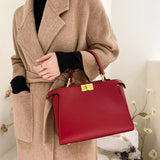 Aurora | Caramel Leather Tote – Sophisticated & Timeless