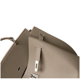 Elariselle | Taupe Leather Satchel Bag – Elegant & Functional