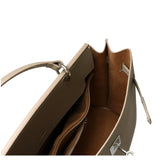 Elariselle | Taupe Leather Satchel Bag – Elegant & Functional