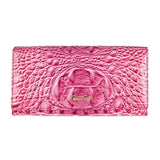 Sophia | Black Croc-Embossed Leather Wallet – Luxurious & Chic