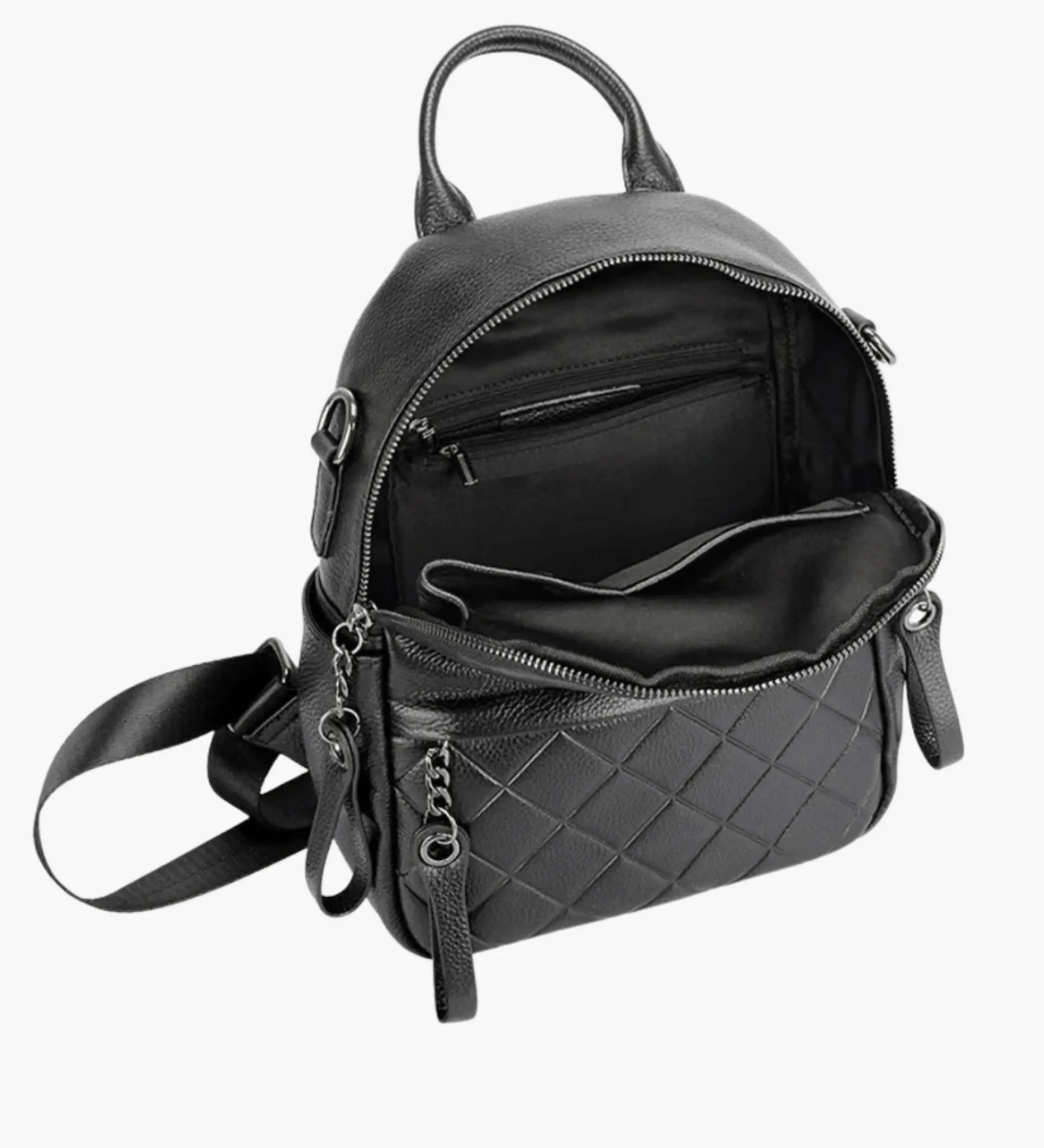 Harper | Quilted Leather Backpack with Chic Detailing Aurora-Bags