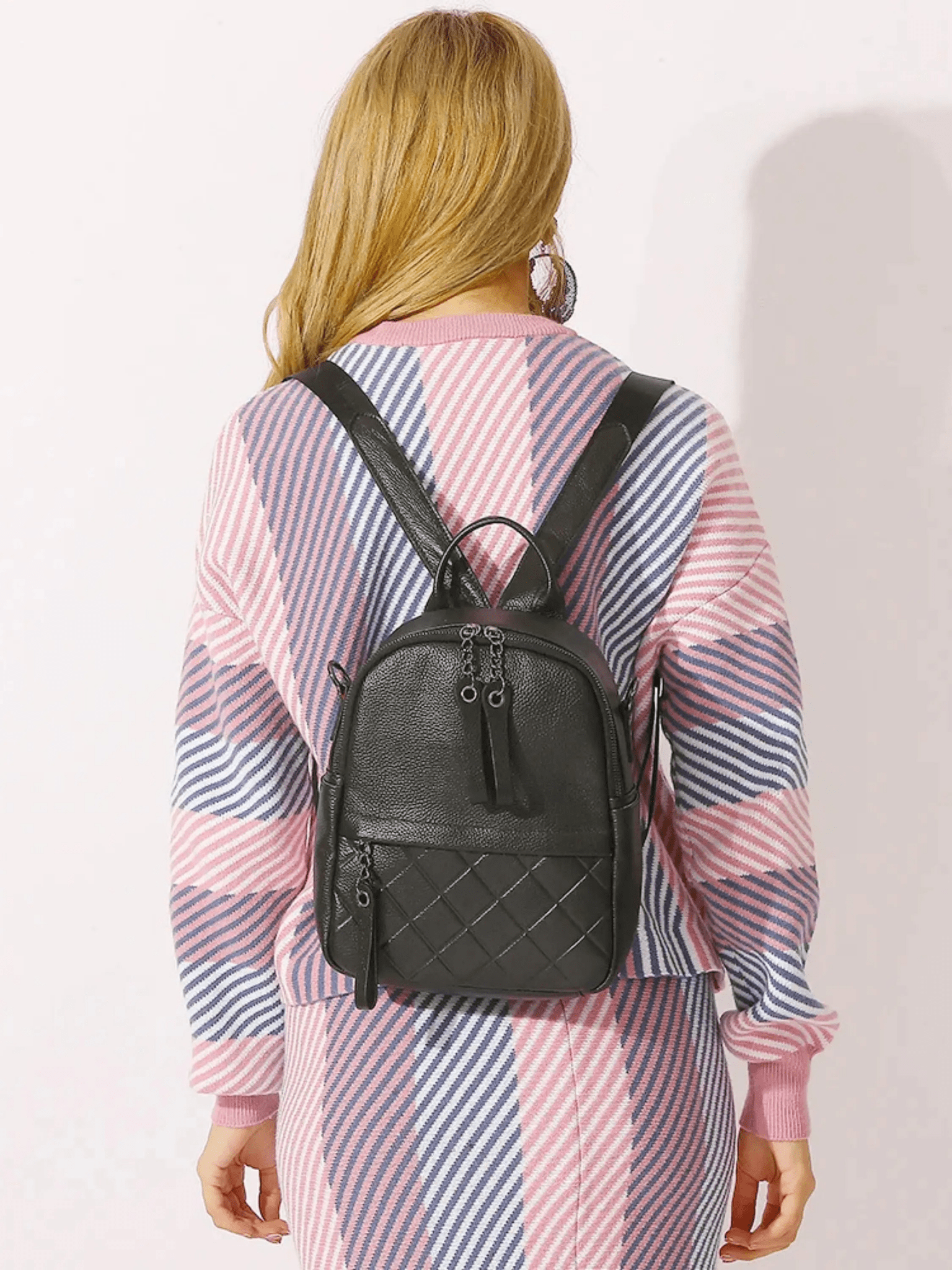 Harper | Quilted Leather Backpack with Chic Detailing Aurora-Bags