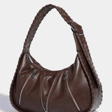 Helena | Chic Leather Shoulder Bag with Zipper Details Aurora-Bags