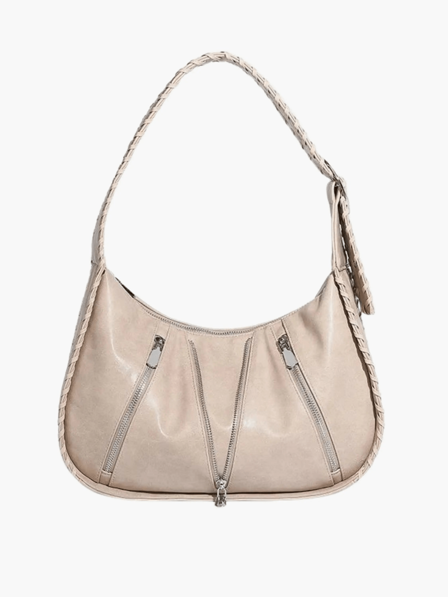 Helena | Chic Leather Shoulder Bag with Zipper Details Aurora-Bags