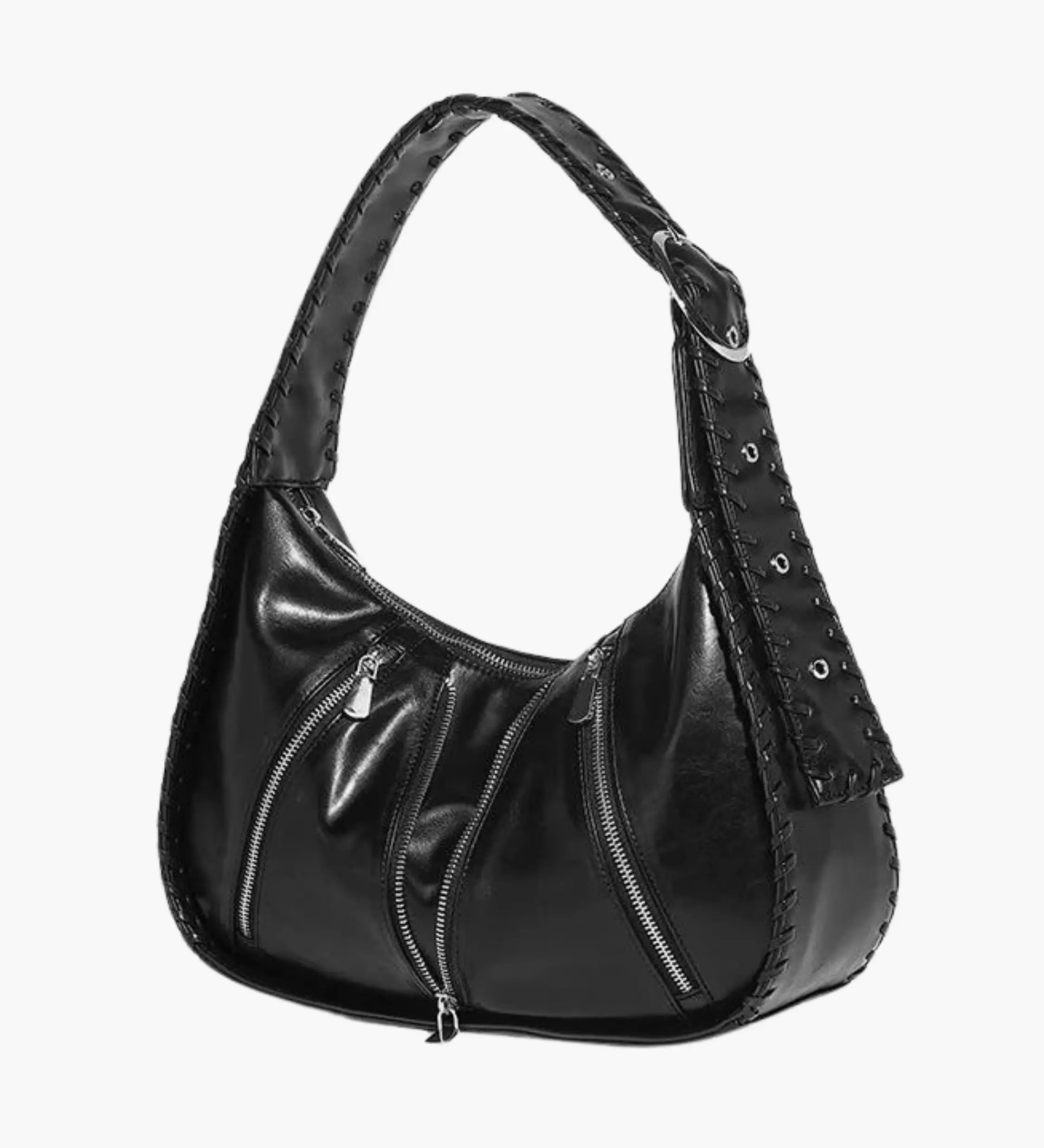 Helena | Chic Leather Shoulder Bag with Zipper Details Aurora-Bags