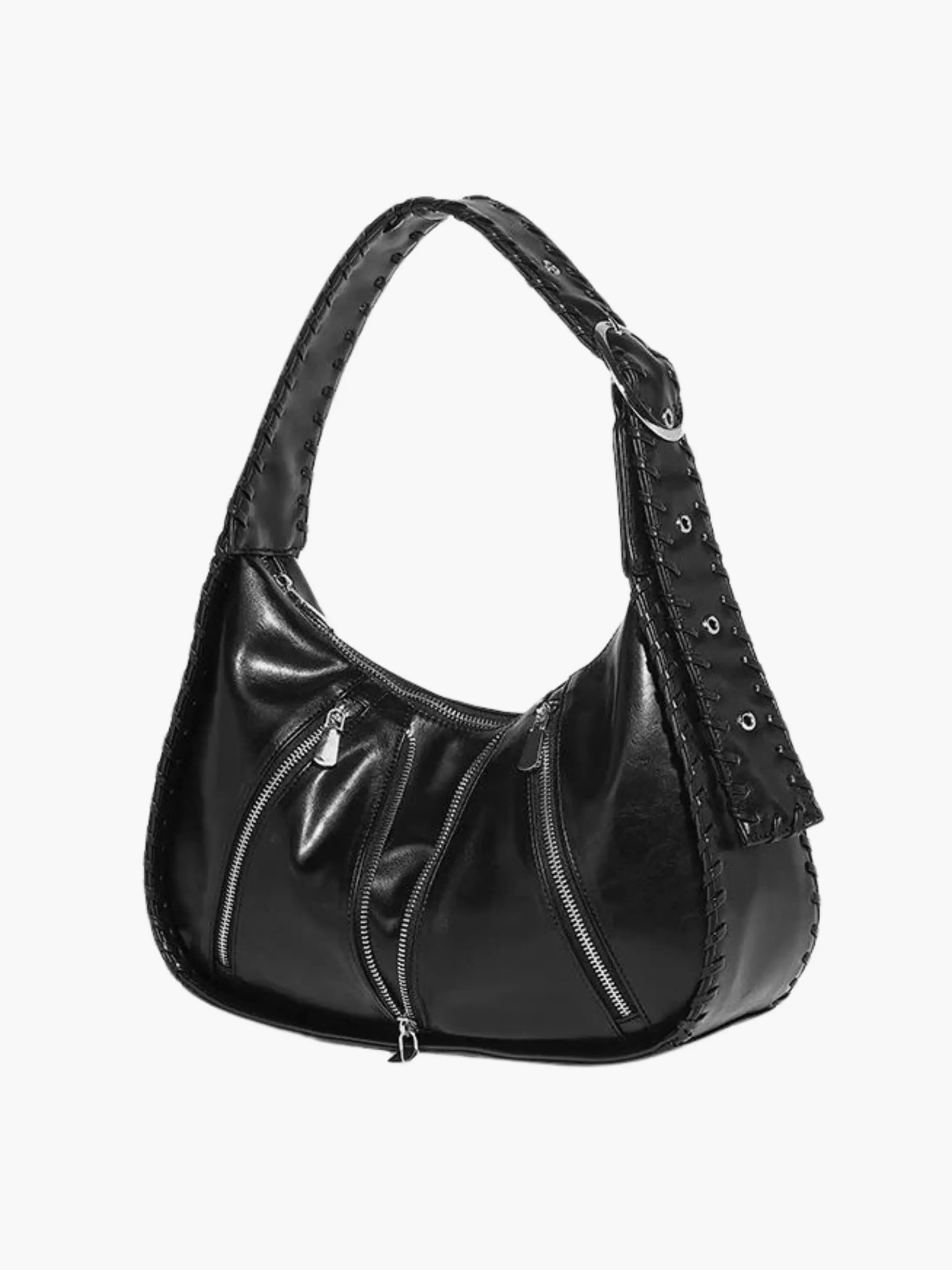 Helena | Chic Leather Shoulder Bag with Zipper Details Aurora-Bags