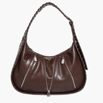 Helena | Chic Leather Shoulder Bag with Zipper Details Aurora-Bags