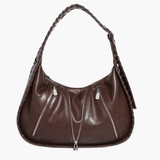 Helena | Chic Leather Shoulder Bag with Zipper Details Aurora-Bags