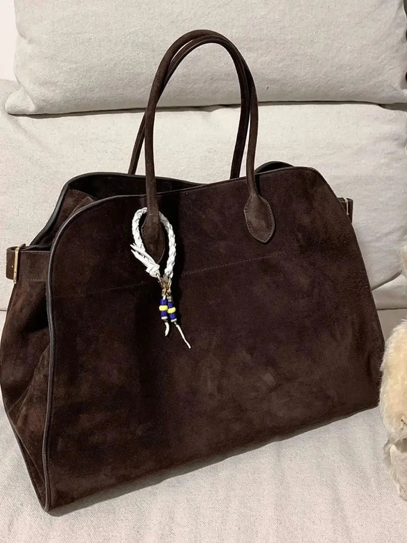 Henna | Luxe Suede Tote Bag with Timeless Elegance Mijn winkel