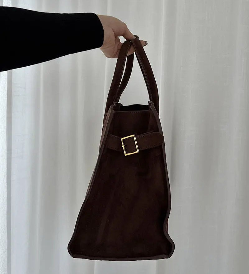 Henna | Luxe Suede Tote Bag with Timeless Elegance Mijn winkel