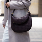 Camilla Woven Leather Shoulder Bag – Designer-Inspired Ladies’ Handbag