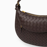Camilla Woven Leather Shoulder Bag – Designer-Inspired Ladies’ Handbag