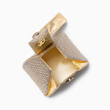 Isabella | Royal Pyramid Clutch – A Golden Statement of Elegance