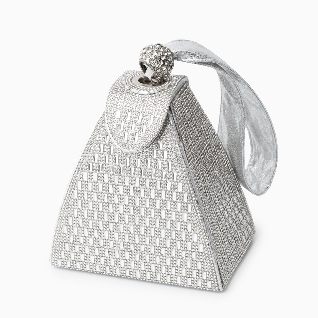 Isabella | Royal Pyramid Clutch – A Golden Statement of Elegance