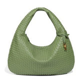 Textured Woven Shoulder Bag – Minimalist Soft Hobo Style in Vegan Leather