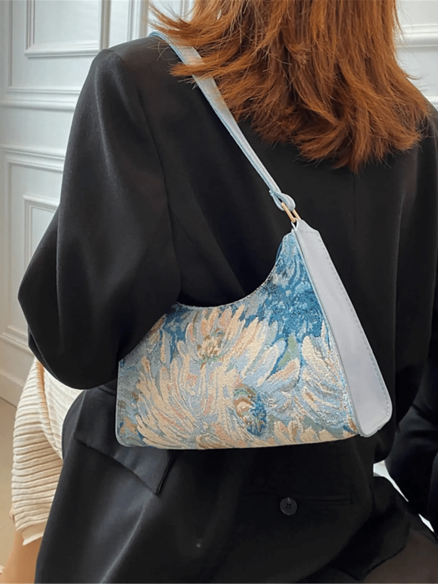 Iris | Artistic Floral Shoulder Bag Feylen.com