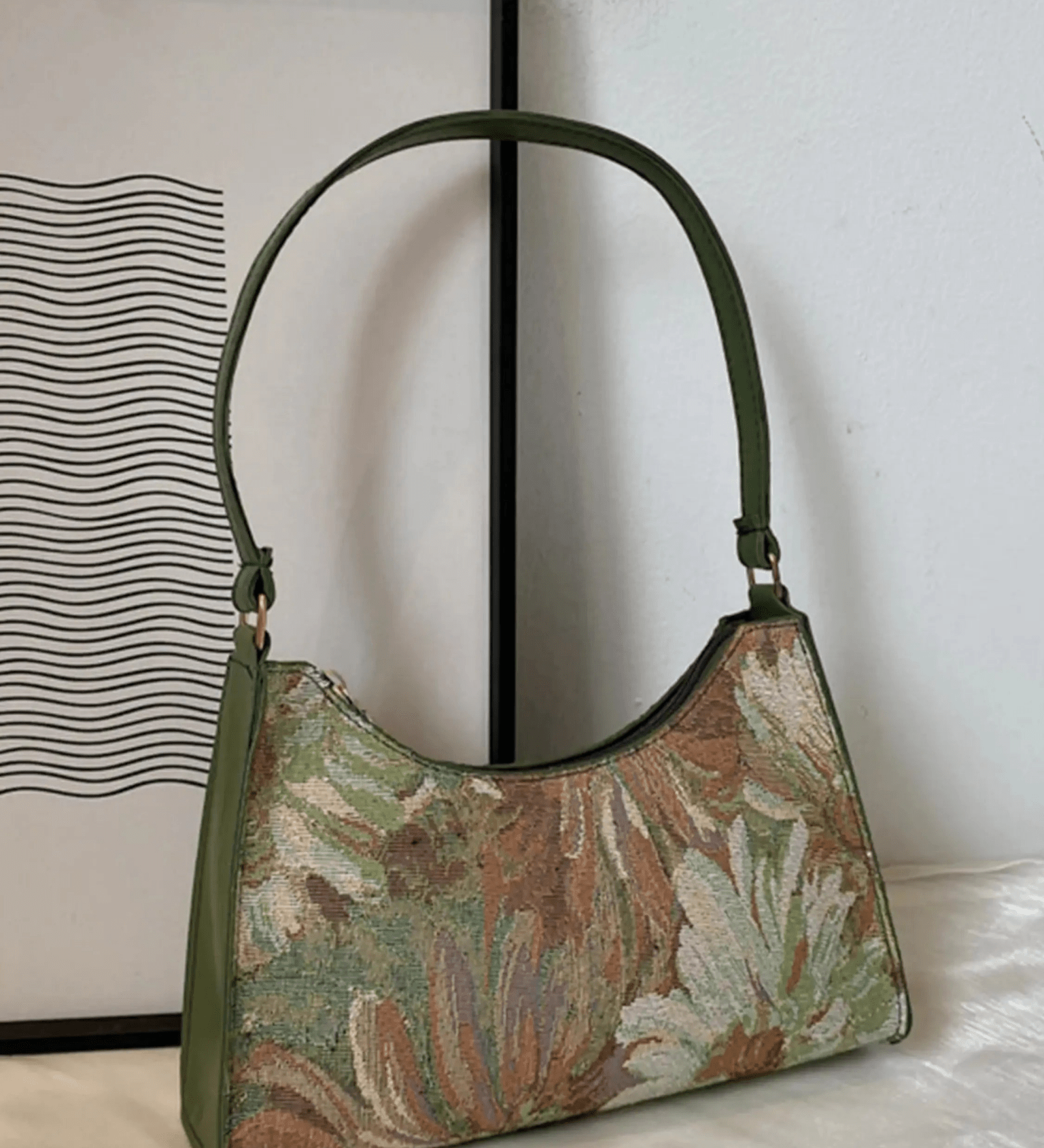 Iris | Artistic Floral Shoulder Bag Feylen.com