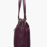 Isabella | Classic Plum Leather Tote Bag Aurora-Bags